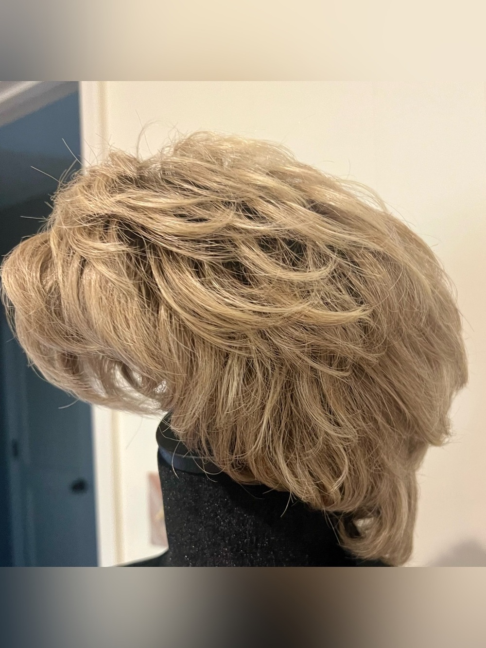 Women’s Estecia, Blonde Layered Short Women's Wig - Classic Style.  Rooted.